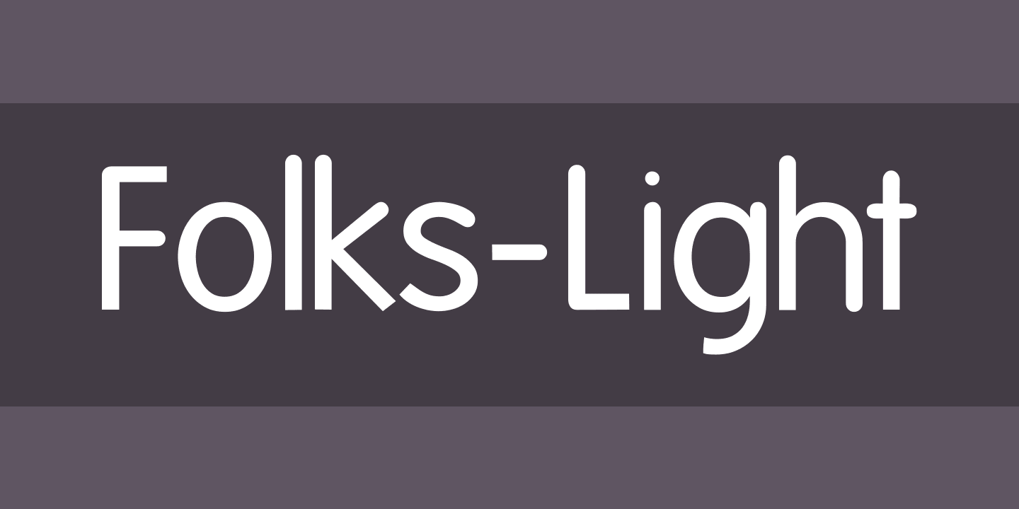 Пример шрифта Folks-Light Bold
